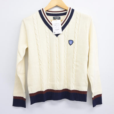 【中古】福岡県 博多女子高等学校 女子制服 2点 (ニット・ニットベスト) sf099851
