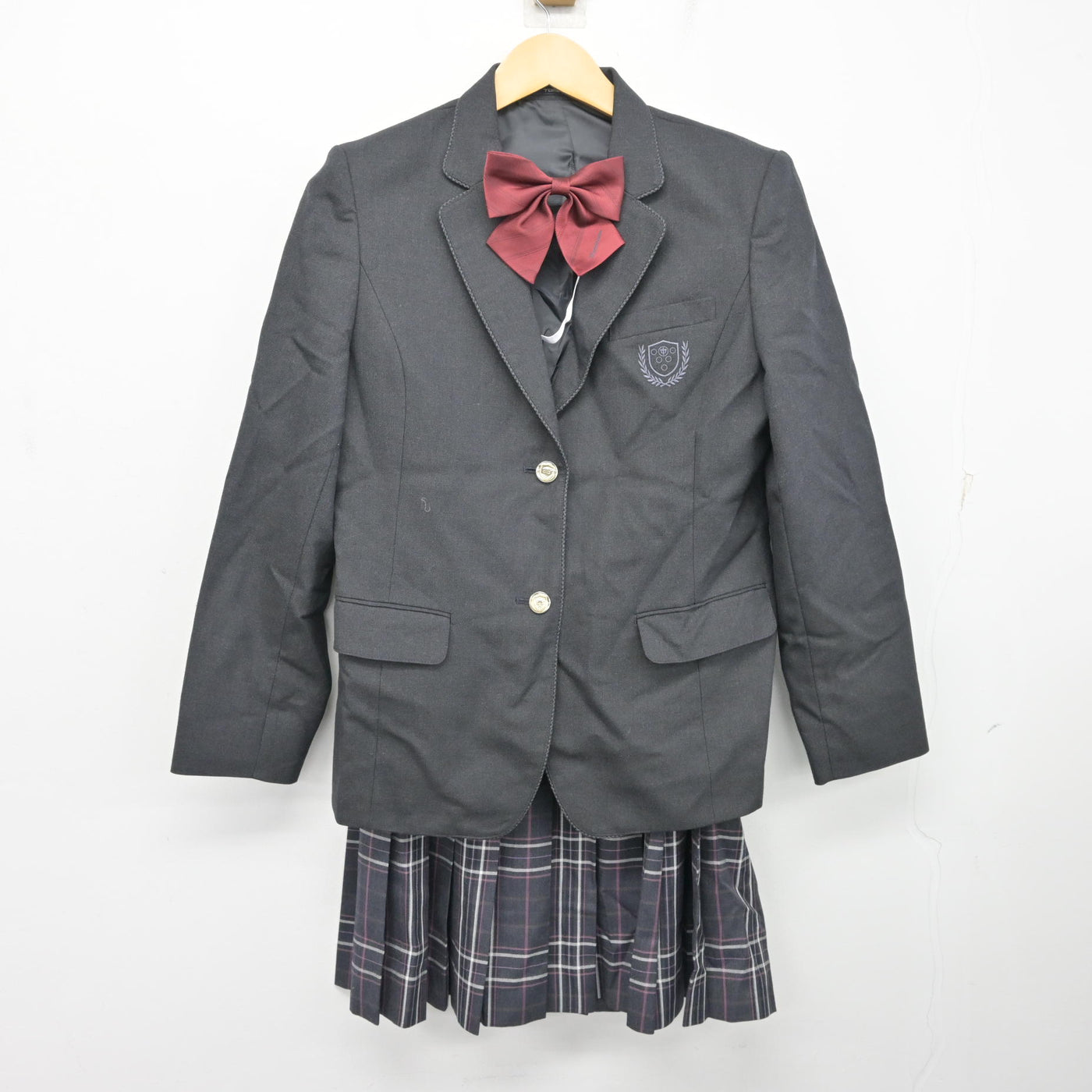 【中古】 ルネサンス高等学校 女子制服 3点 (ブレザー・スカート) sf099858