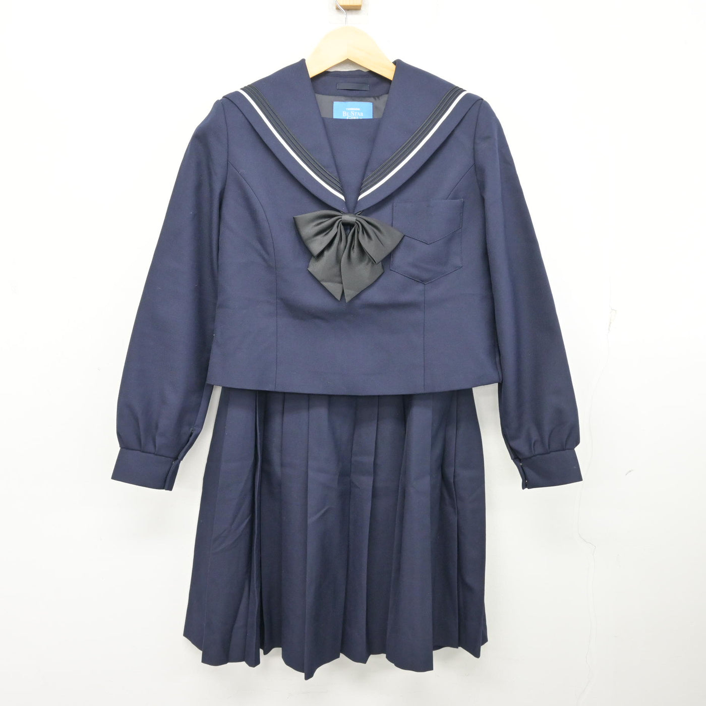 【中古】大阪府 山本高等学校 女子制服 3点 (セーラー服・スカート) sf099864