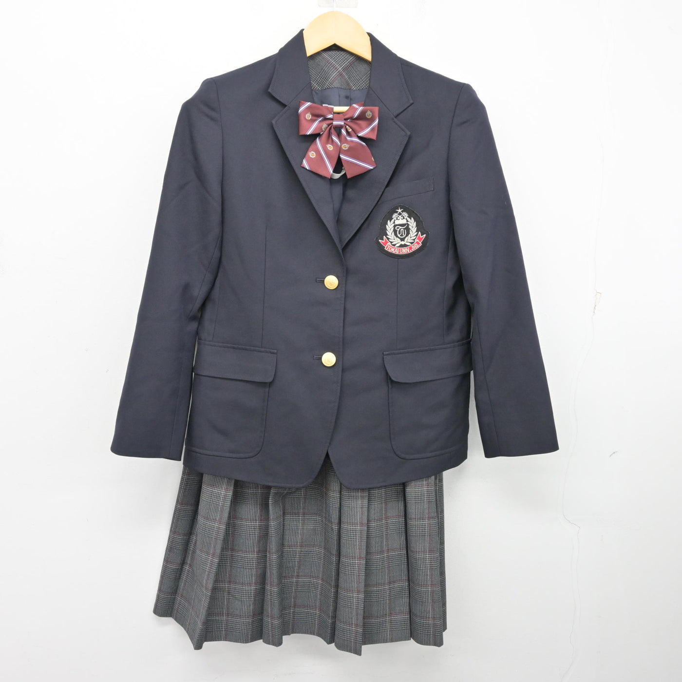【中古】静岡県 東海大学付属静岡翔洋高等学校・中等部 女子制服 3点 (ブレザー・スカート) sf099869