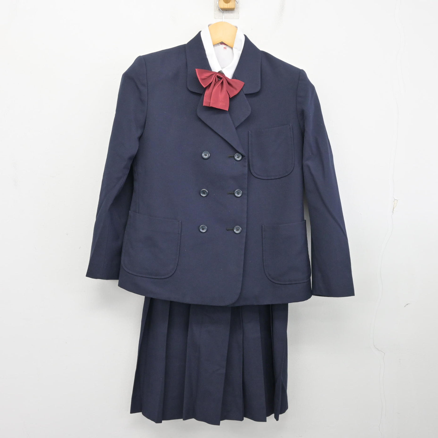 【中古】愛媛県 松山市立南第二中学校 女子制服 5点 (ブレザー・ベスト・シャツ・スカート) sf099883