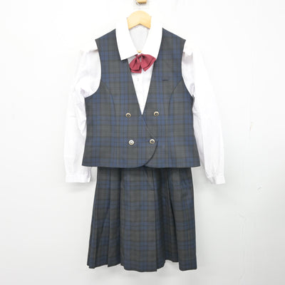 【中古】愛媛県 済美高等学校 女子制服 5点 (ブレザー・ベスト・シャツ・スカート) sf099890
