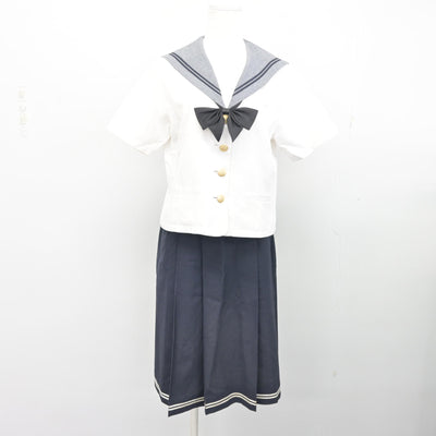 【中古】岐阜県 済美高等学校 女子制服 3点 (セーラー服・スカート) sf099898