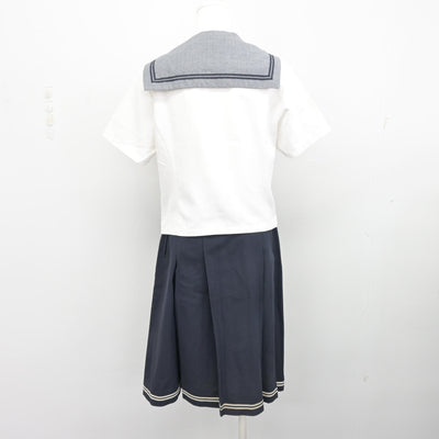 【中古】岐阜県 済美高等学校 女子制服 3点 (セーラー服・スカート) sf099898