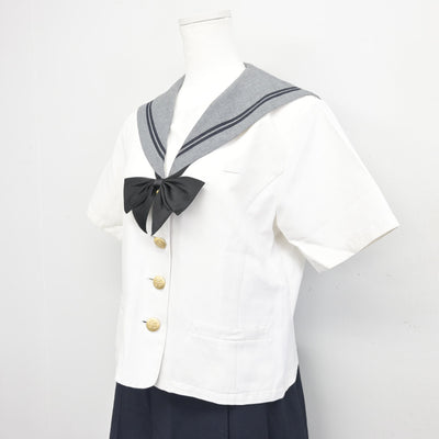 【中古】岐阜県 済美高等学校 女子制服 3点 (セーラー服・スカート) sf099898