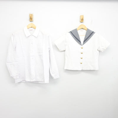 【中古】岐阜県 済美高等学校 女子制服 2点 (セーラー服・シャツ) sf099899