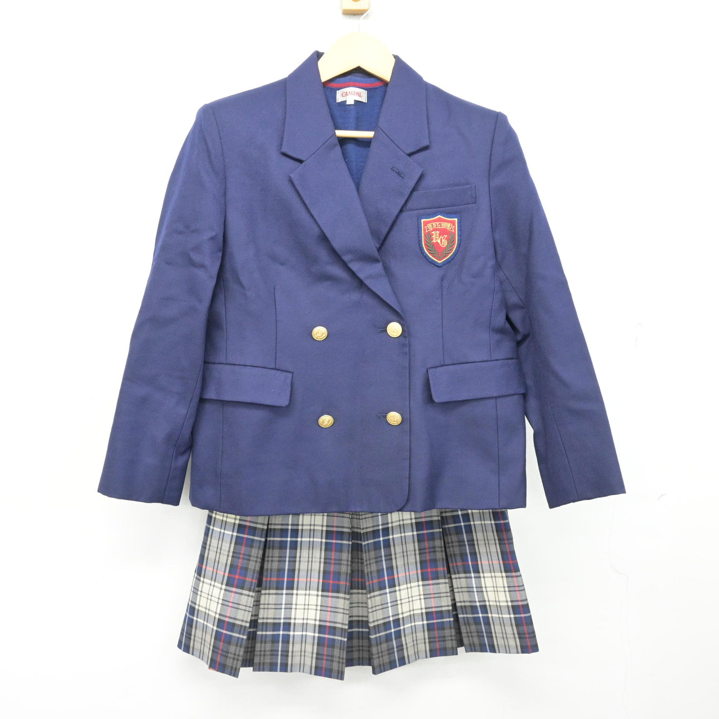 【中古】埼玉県 浦和学院高等学校 女子制服 3点 (ブレザー・ニットベスト・スカート) sf099923