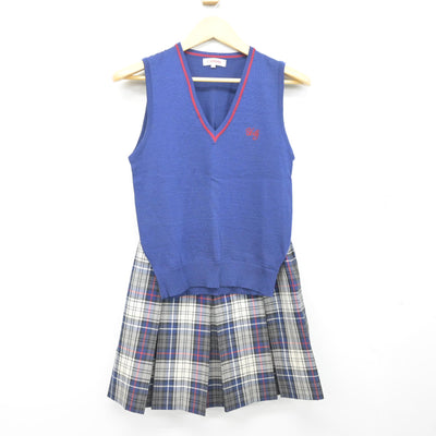 【中古】埼玉県 浦和学院高等学校 女子制服 3点 (ブレザー・ニットベスト・スカート) sf099923