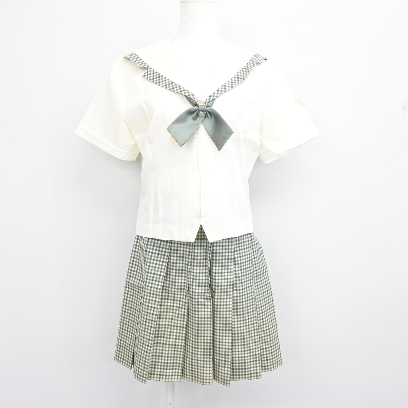 【中古】福島県 須賀川桐陽高等学校 女子制服 2点 (セーラー服・スカート) sf099935