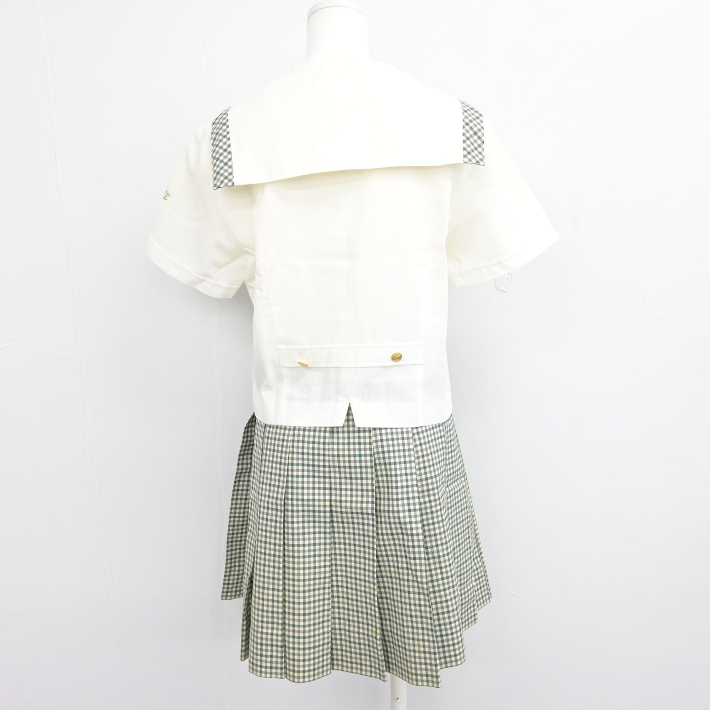 【中古】福島県 須賀川桐陽高等学校 女子制服 2点 (セーラー服・スカート) sf099935