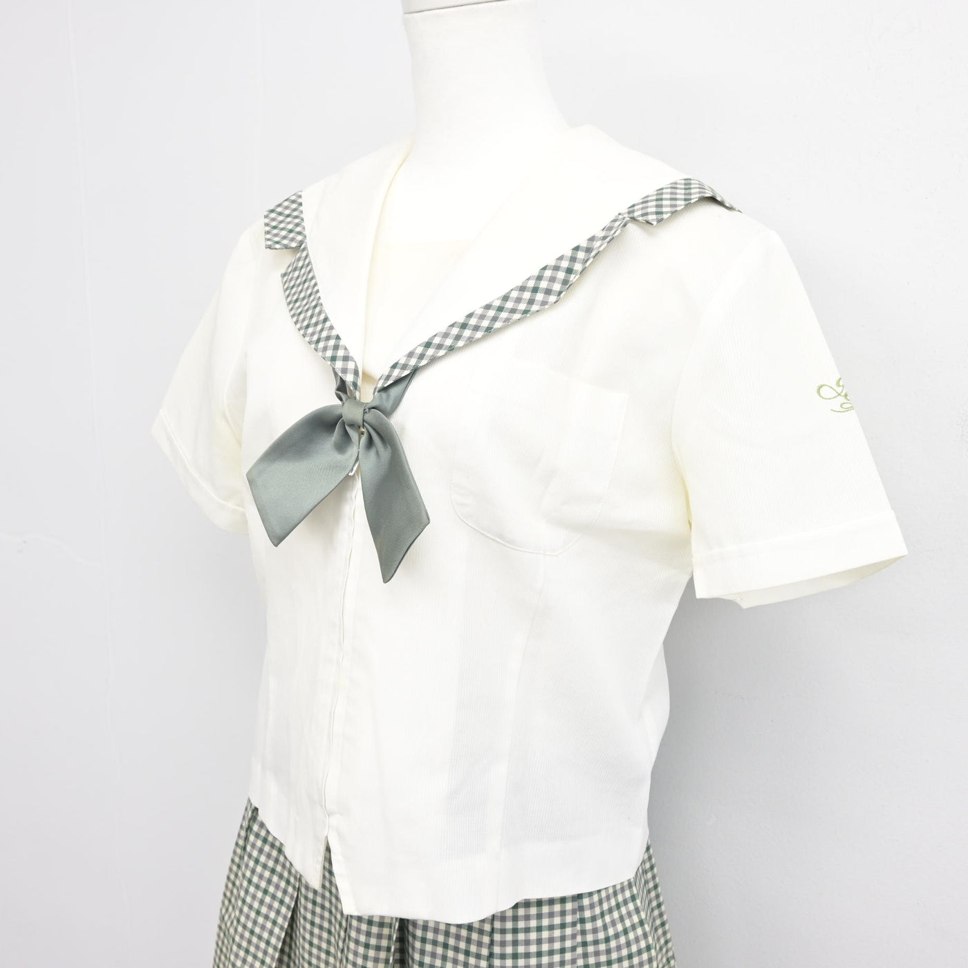 【中古】福島県 須賀川桐陽高等学校 女子制服 2点 (セーラー服・スカート) sf099935