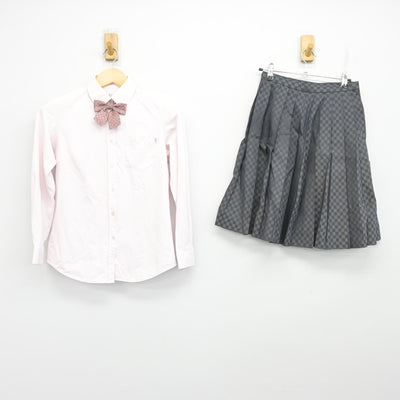 【中古】三重県 伊勢学園高等学校 女子制服 5点 (ブレザー・ニット・シャツ・スカート) sf099937