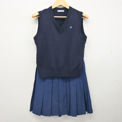 【中古】千葉県 松戸六実高等学校 女子制服 4点 (ブレザー・ニットベスト・スカート) sf099992