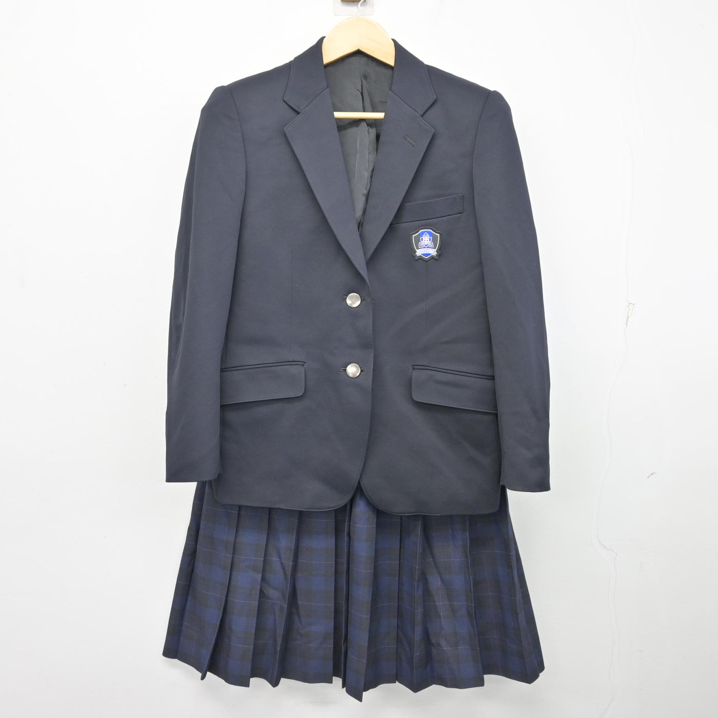【中古】神奈川県 久里浜中学校 女子制服 2点 (ブレザー・スカート) sf099995