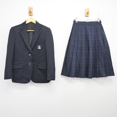 【中古】神奈川県 久里浜中学校 女子制服 2点 (ブレザー・スカート) sf099995