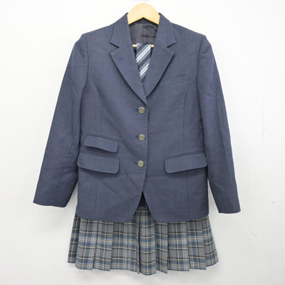 【中古】神奈川県 湘南学院高等学校 女子制服 5点 (ブレザー・ニット・スカート) sf099997