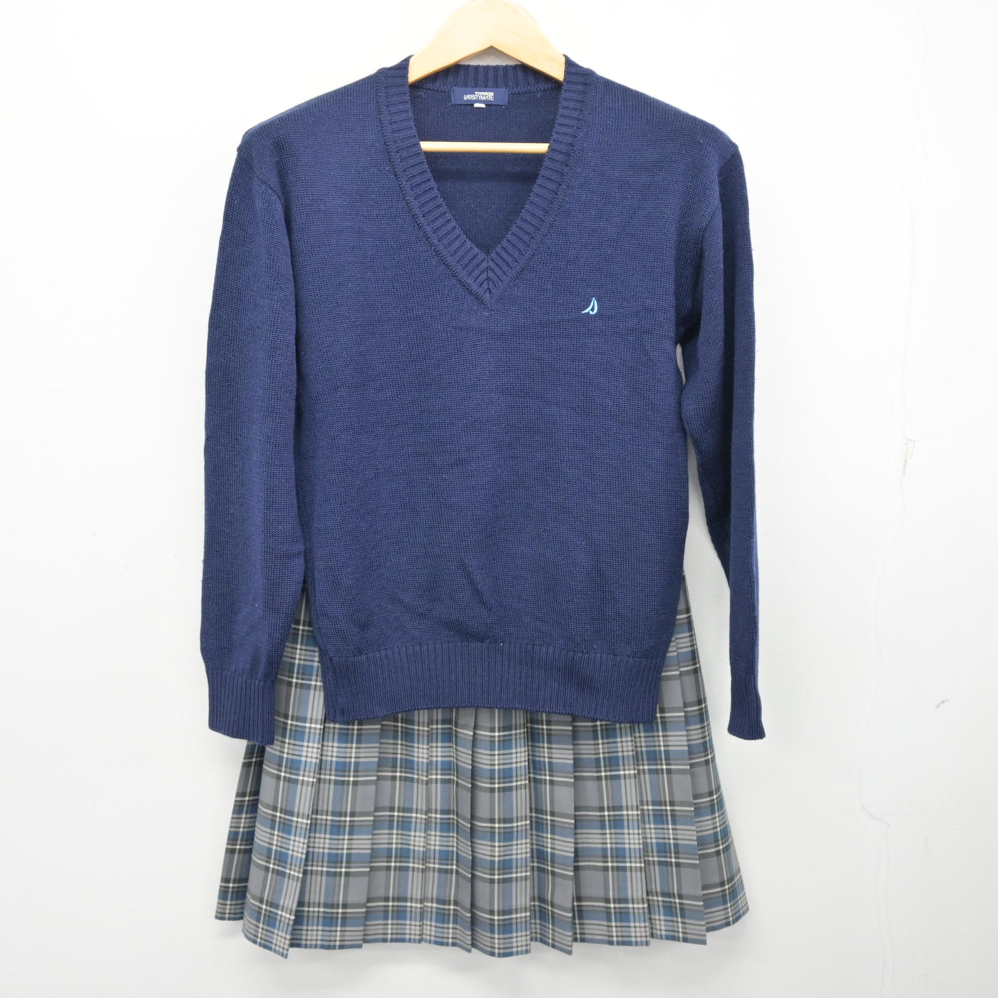 【中古】神奈川県 湘南学院高等学校 女子制服 5点 (ブレザー・ニット・スカート) sf099997