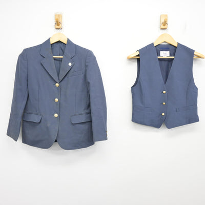 【中古】山形県 西川中学校 女子制服 2点 (ブレザー・ベスト) sf100021