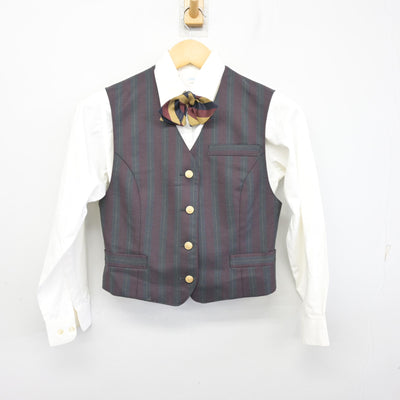 【中古】山形県 城北高等学校/旧制服 女子制服 4点 (ブレザー・ベスト・シャツ) sf100024