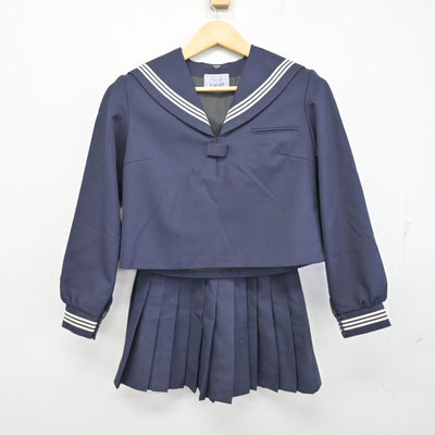 【中古】山形県 西川町立東部中学校 女子制服 2点 (セーラー服・スカート) sf100028