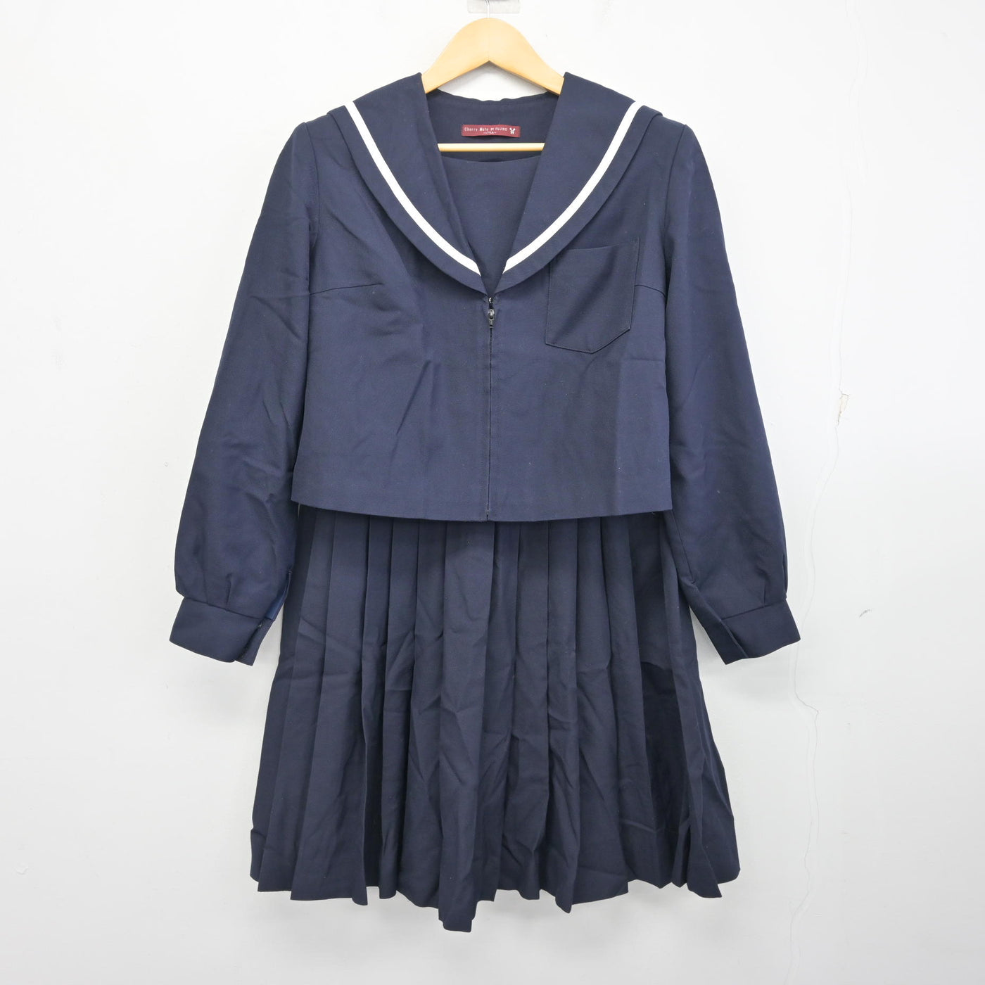 【中古】愛知県 長良中学校 女子制服 2点 (セーラー服・スカート) sf100029