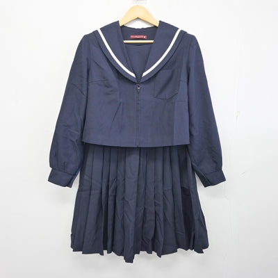 【中古】愛知県 長良中学校 女子制服 2点 (セーラー服・スカート) sf100029