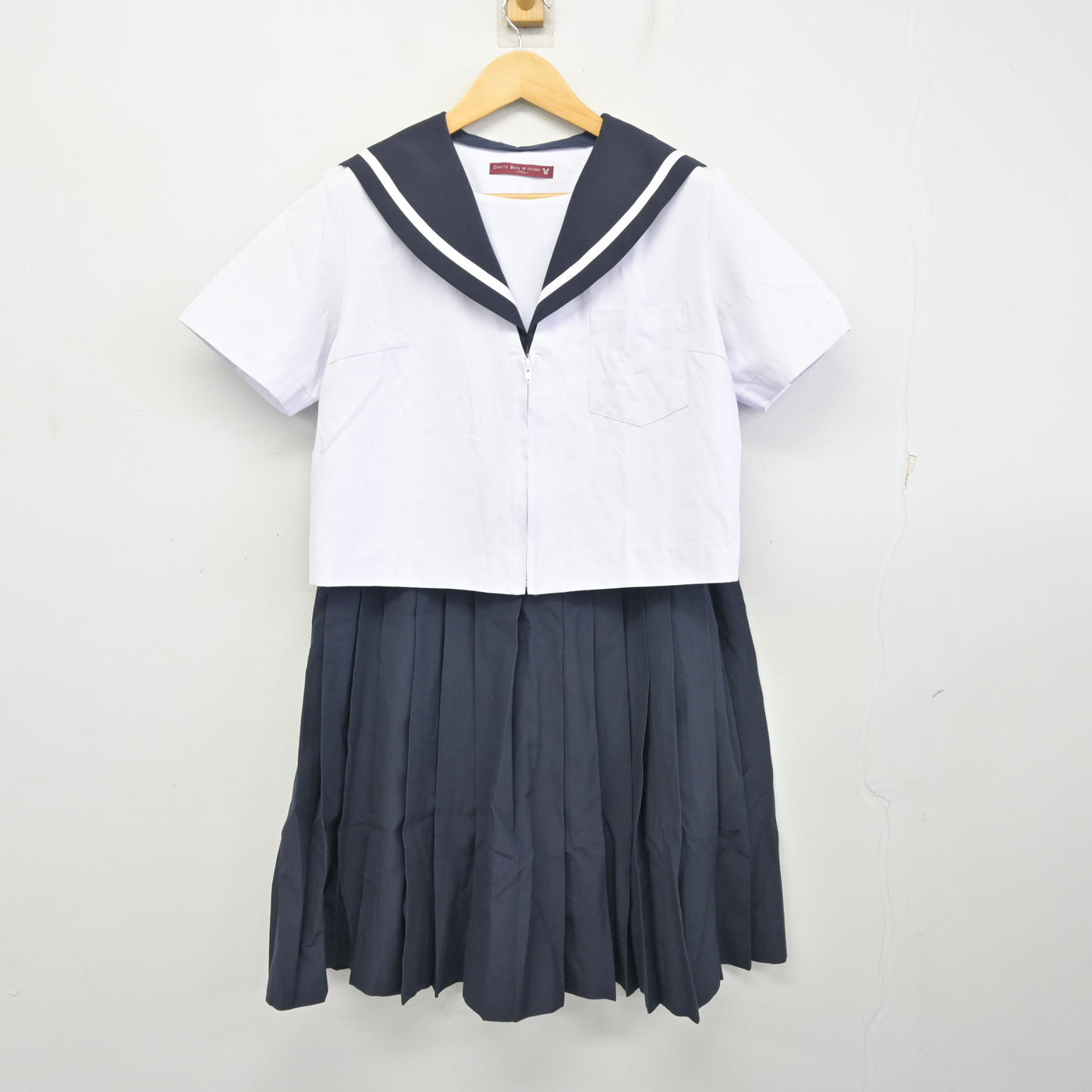 【中古】愛知県 長良中学校 女子制服 3点 (セーラー服・スカート) sf100030