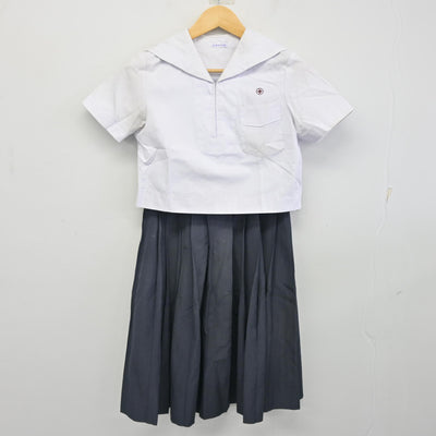 【中古】福岡県 筑紫女学園中学・高等学校 女子制服 3点 (セーラー服・スカート) sf100060