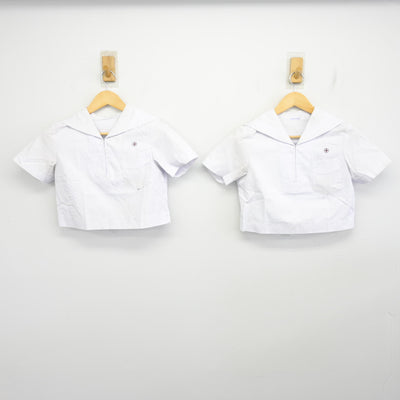 【中古】福岡県 筑紫女学園中学・高等学校 女子制服 3点 (セーラー服・スカート) sf100060
