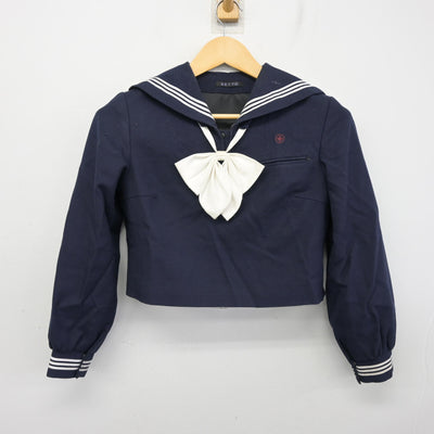 【中古】福岡県 筑紫女学園中学・高等学校 女子制服 3点 (セーラー服・ジャンパースカート) sf100061