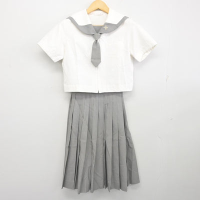 【中古】神奈川県 日本大学中学校 女子制服 3点 (セーラー服・スカート) sf100076