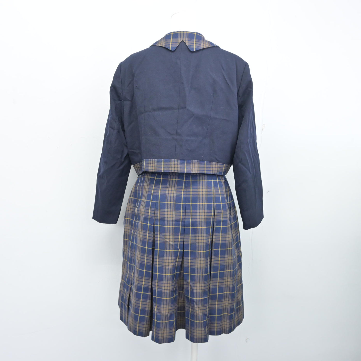 【中古】福岡県 福岡女子高等学校 女子制服 4点 (ブレザー・ニット・シャツ・スカート) sf100088