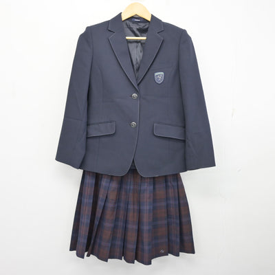 【中古】東京都 淵江高等学校 女子制服 3点 (ブレザー・ニット・スカート) sf100092