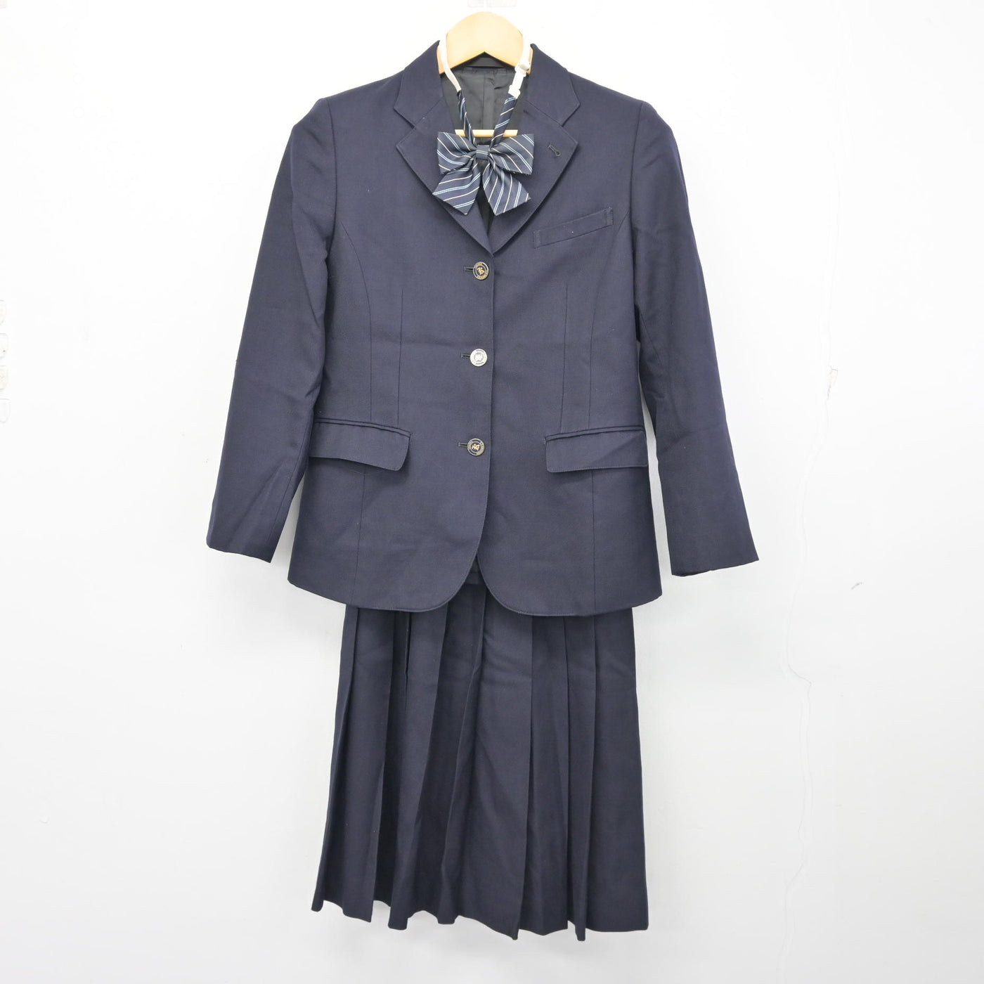 【中古】静岡県 常葉大学附属菊川高等学校 女子制服 3点 (ブレザー・スカート) sf100095