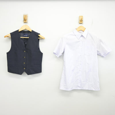 【中古】埼玉県 川越総合高等学校 女子制服 2点 (ベスト・シャツ) sf100116