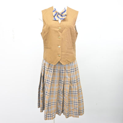 【中古】栃木県 作新学院高等学校 女子制服 4点 (ブレザー・ベスト・スカート) sf100120