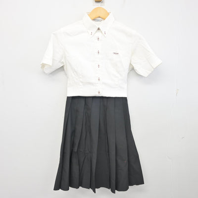 【中古】佐賀県 早稲田佐賀中学校・高等学校 女子制服 3点 (シャツ・スカート) sf100122
