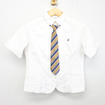 【中古】栃木県 作新学院高等学校 女子制服 4点 (ニットベスト・シャツ・スカート) sf100123