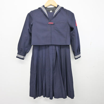 【中古】神奈川県 森村学園初等部 女子制服 2点 (セーラー服・スカート) sf100128
