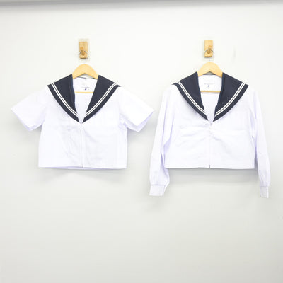 【中古】愛知県 鬼崎中学校 女子制服 3点 (セーラー服・スカート) sf100136