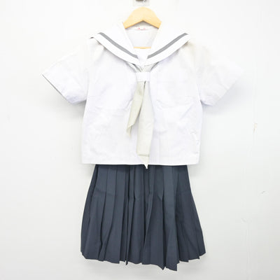 【中古】兵庫県 朝日中学校 女子制服 4点 (セーラー服・スカート) sf100141