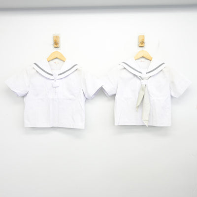 【中古】兵庫県 朝日中学校 女子制服 4点 (セーラー服・スカート) sf100141
