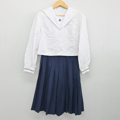 【中古】熊本県 鹿本高等学校 女子制服 2点 (セーラー服・スカート) sf100159