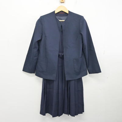 【中古】埼玉県 谷塚中学校 女子制服 2点 (ブレザー・ジャンパースカート) sf100160