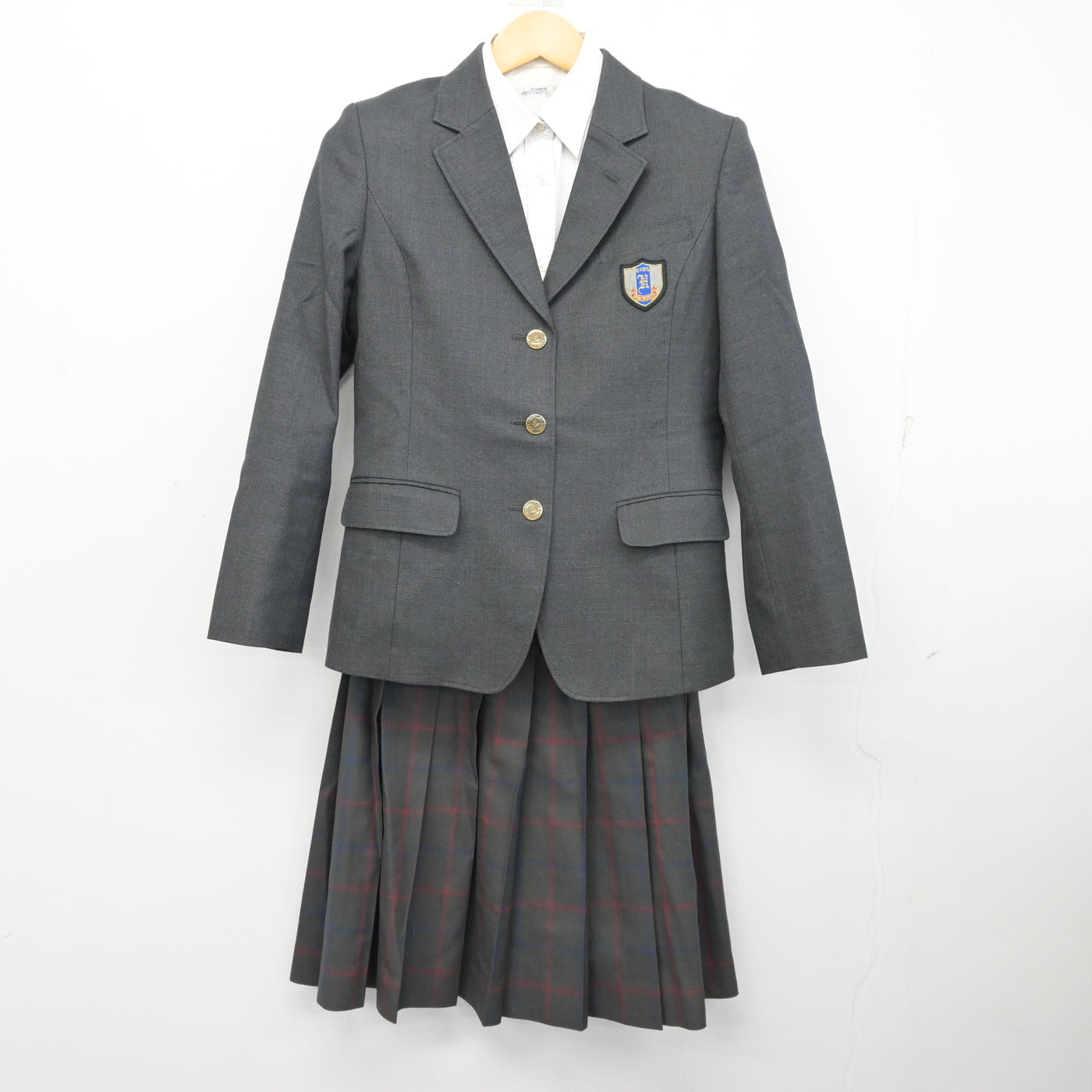 【中古】愛知県 豊田東高等学校 女子制服 3点 (ブレザー・シャツ・スカート) sf100187