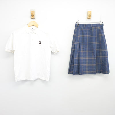 【中古】岡山県 明誠学院高等学校 女子制服 2点 (シャツ・スカート) sf100214