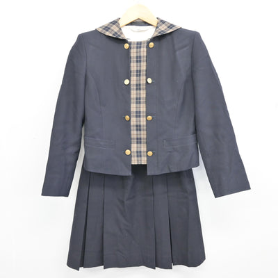 【中古】岡山県 明誠学院高等学校 女子制服 3点 (ブレザー・シャツ・スカート) sf100215