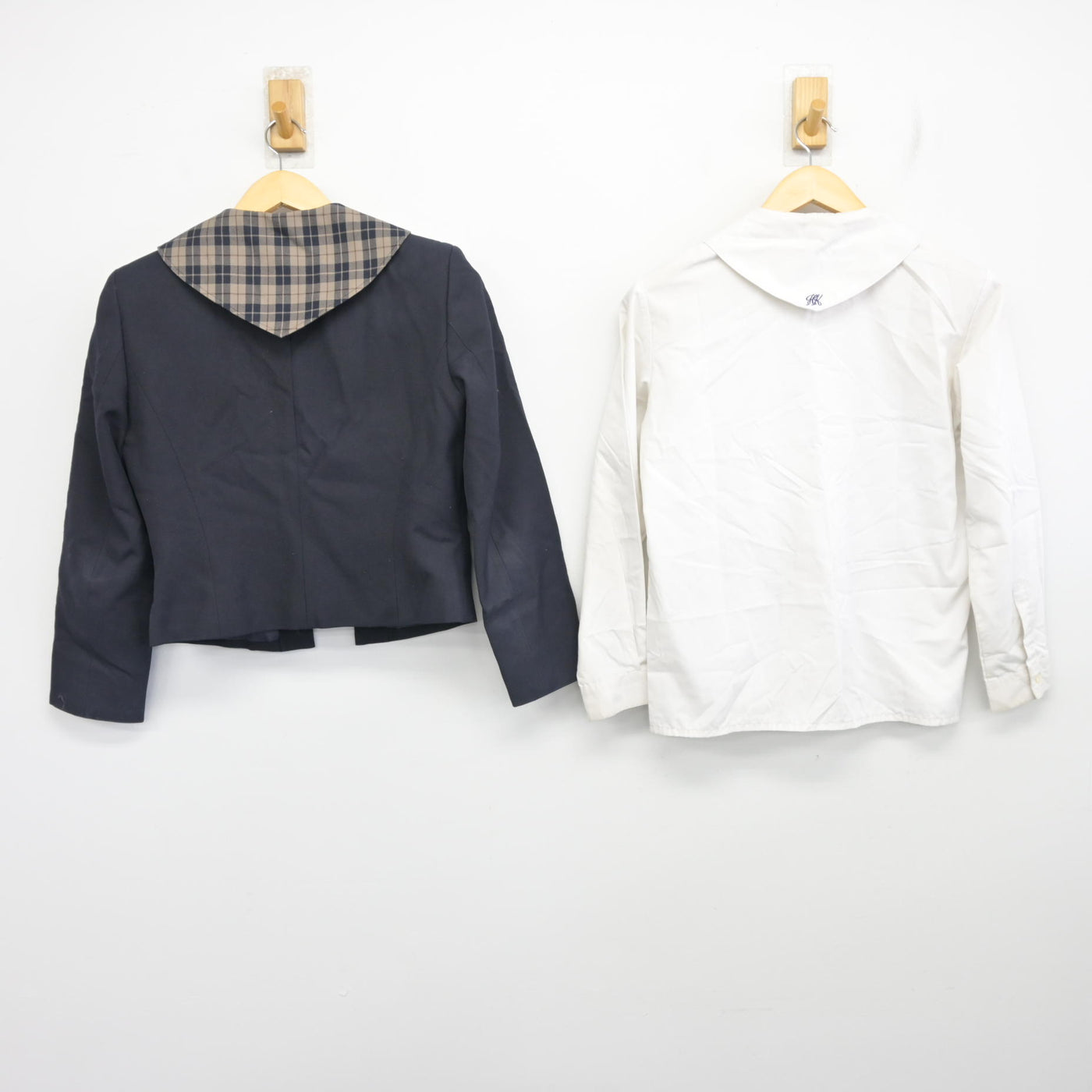 【中古】岡山県 明誠学院高等学校 女子制服 3点 (ブレザー・シャツ・スカート) sf100215