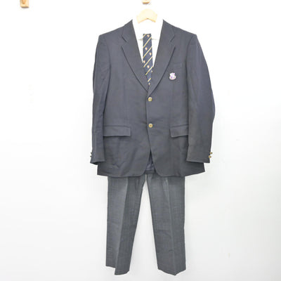 【中古】愛知県 愛知工業大学名電高等学校 男子制服 4点 (ブレザー・シャツ・ズボン) sf100221