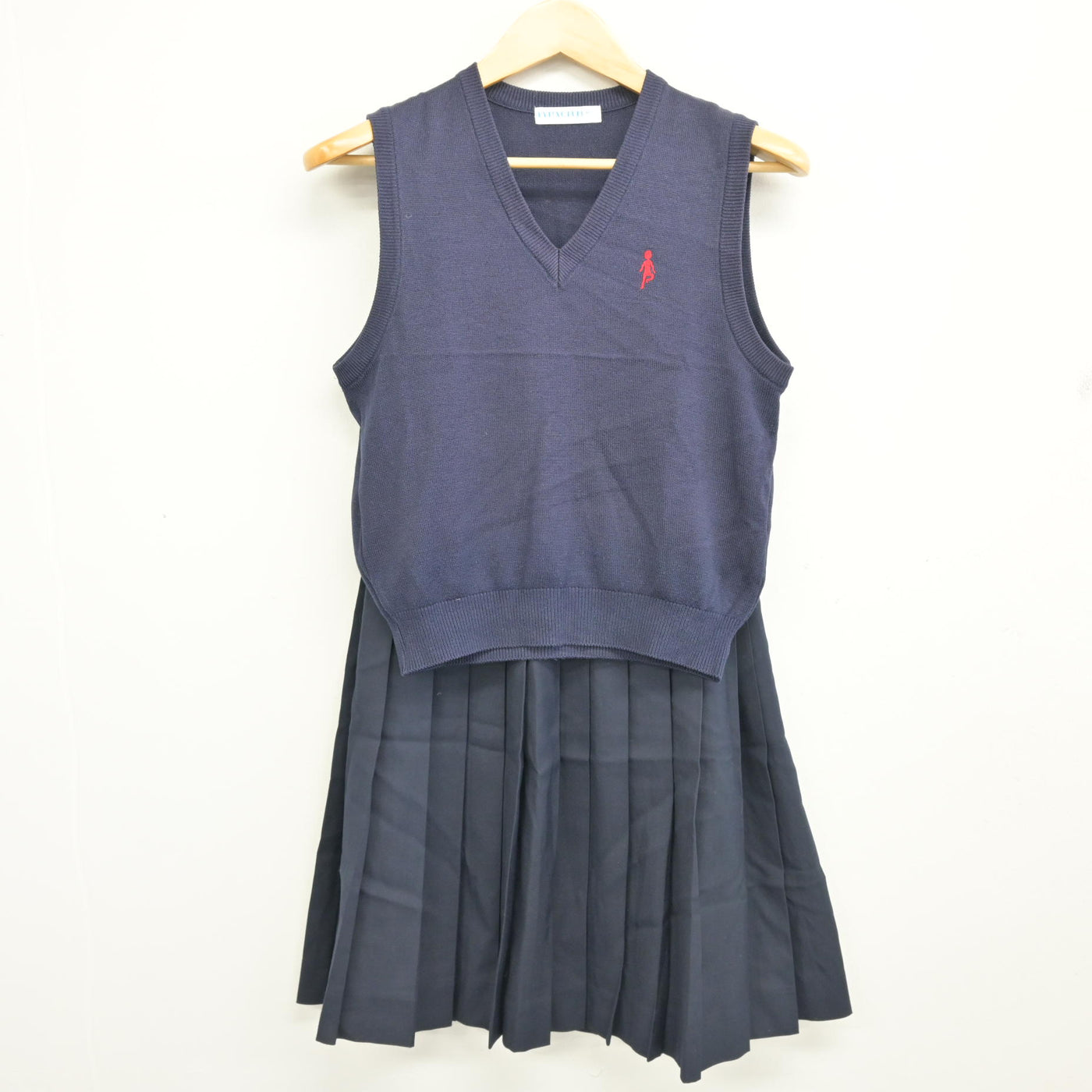 【中古】埼玉県 さいたま市立大原中学校 女子制服 2点 (ニットベスト・スカート) sf100223